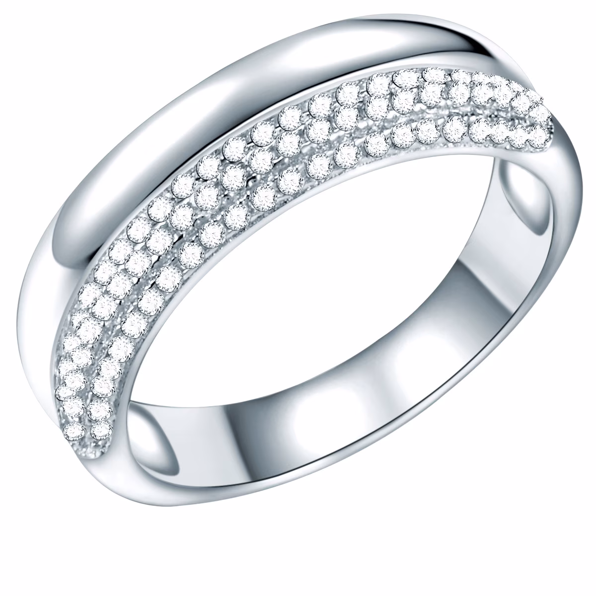 Ring Sterling Silber Zirkonia in Silber