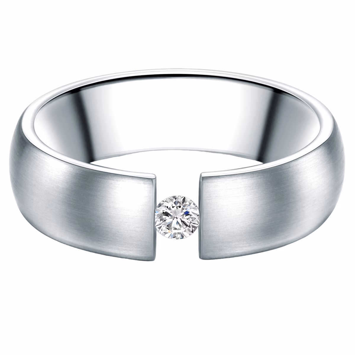 Ring aus Edelstahl in Silber mit verziert mit Kristallen von Swarovski®