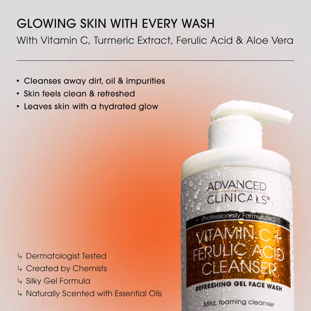 Advanced Clinicals  Vitamin C + Ferulic Acid Cleanser
