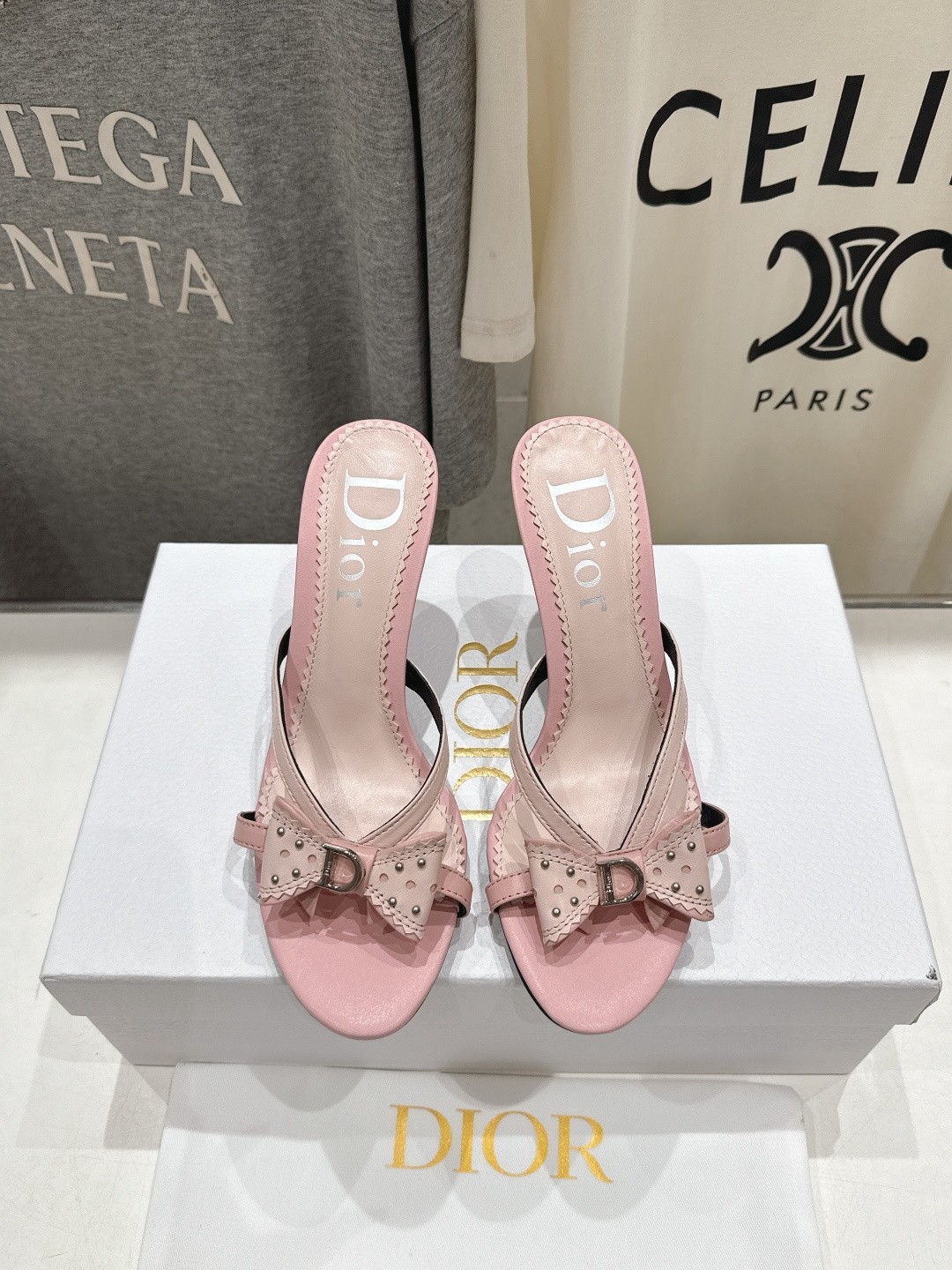Dior bow Heels