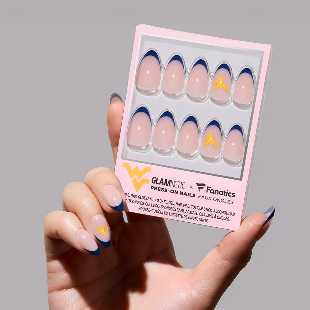 Glamnetic x Fanatics Nail  West Virginia Mountaineers Press-On Nails