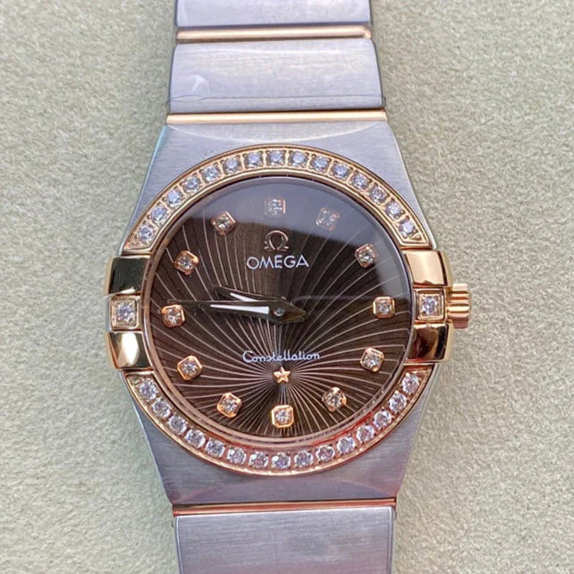 Omega Watch Constellation 27mm Quartz Chocolate Dial