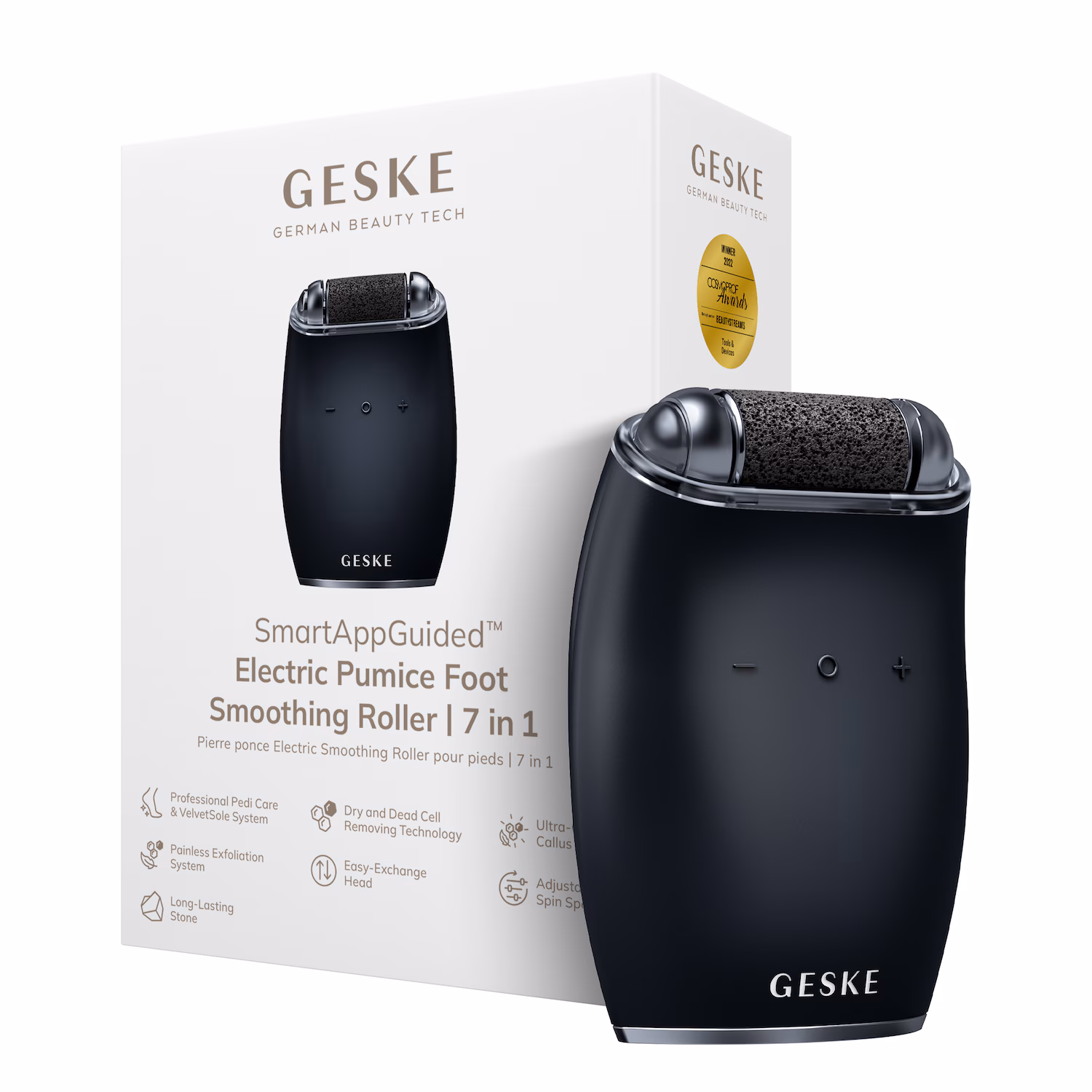 GESKE Electric Pumice Foot Smoothing Roller | 7 in 1