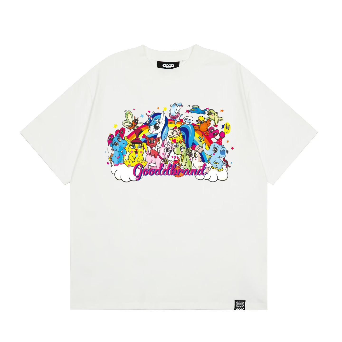 White new style pet elf T-shirt with high-end printing short-sleeved