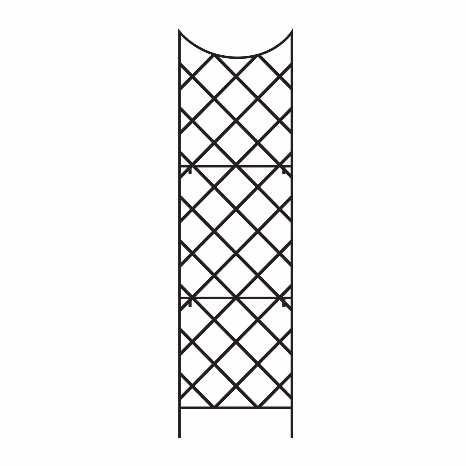 Panacea 89655 Giant Metal Trellis for Climbing Plants, Outdoor Garden Obelisk, Black, 108"H