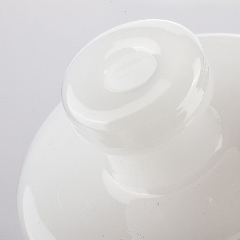 White Disc Glass Carb Cap