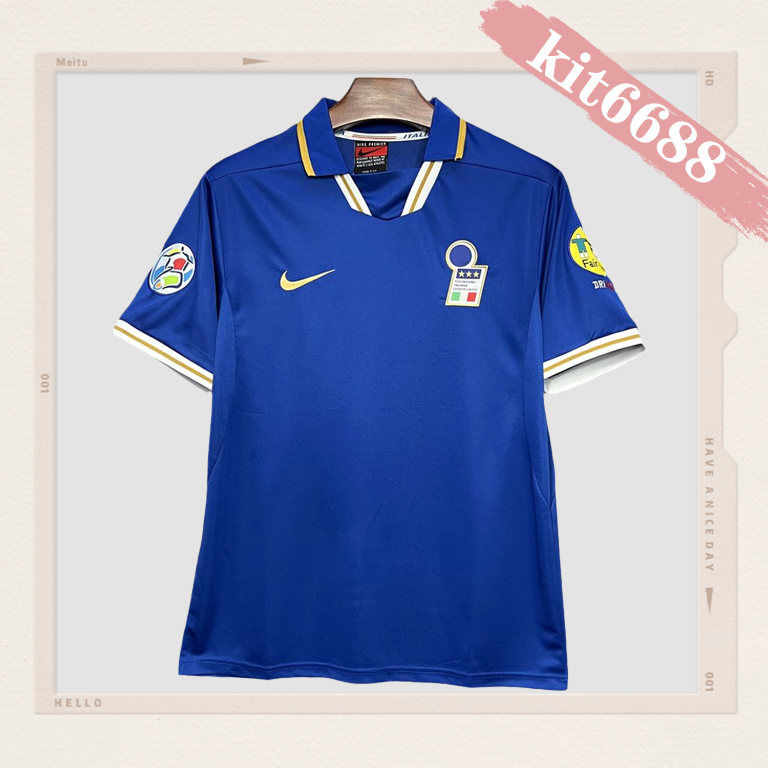 1996 Italy Home Retro Football Shirt