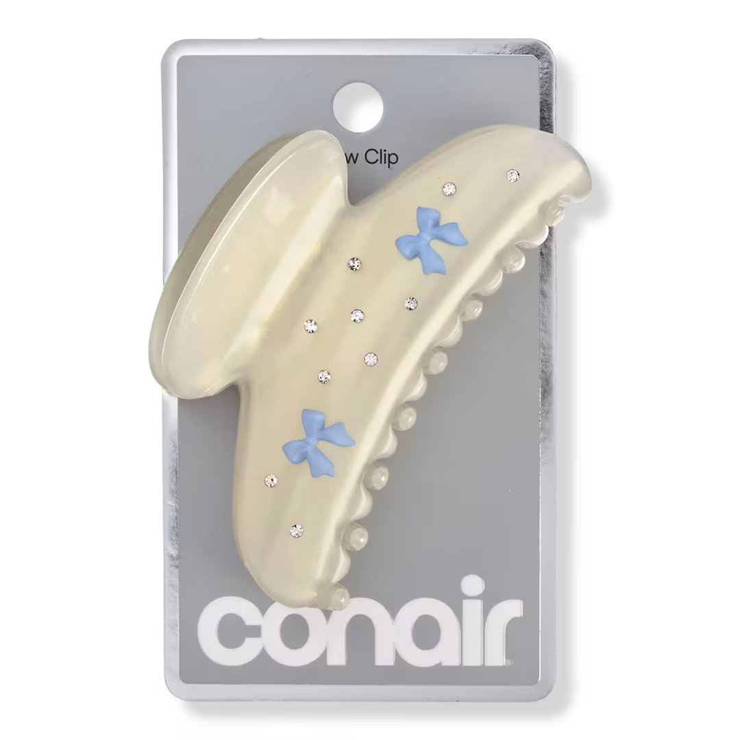 Conair Accessories  White Claw Clip with Bows