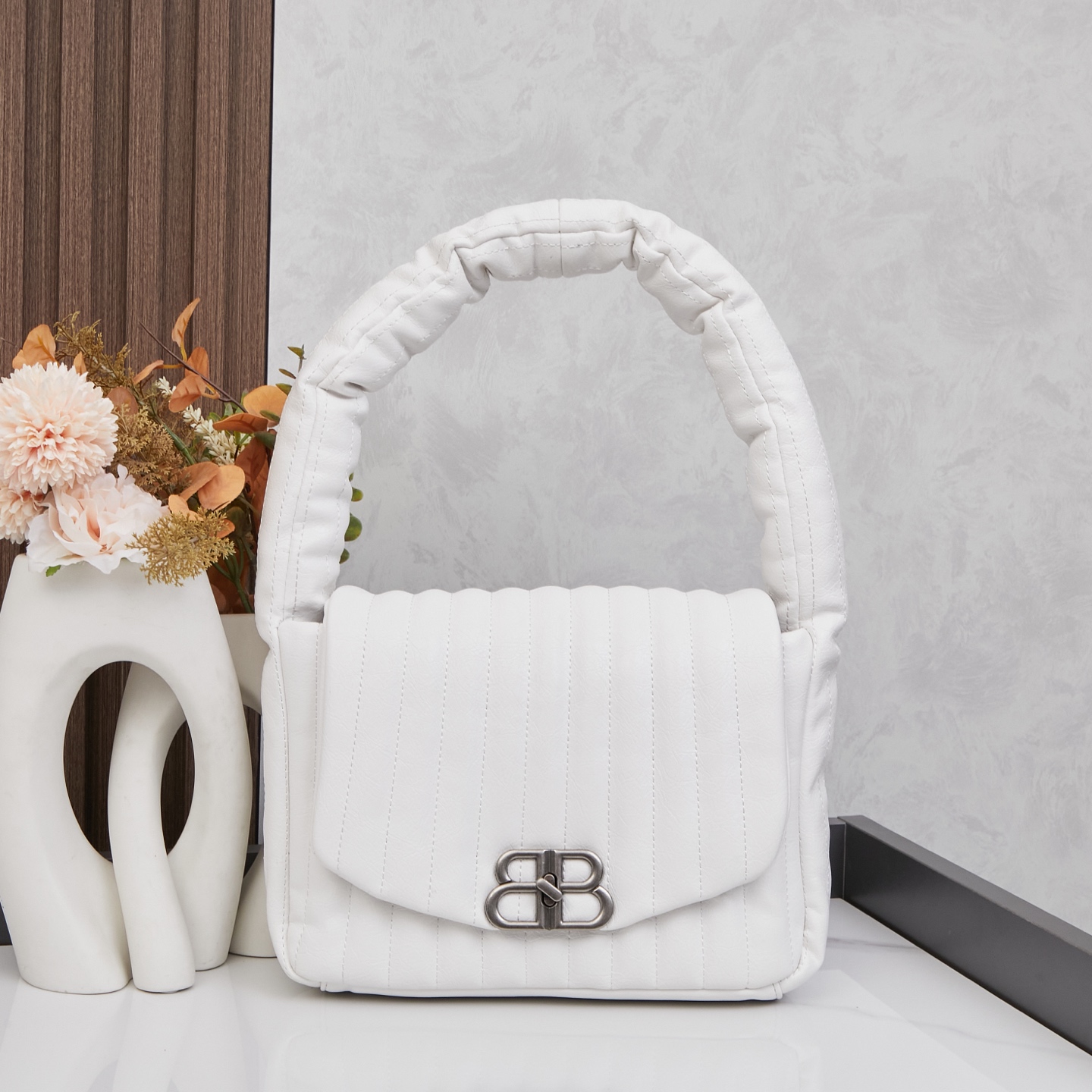 Balenciaga Monaco Padded Slouchy Handle Shoulder Bag