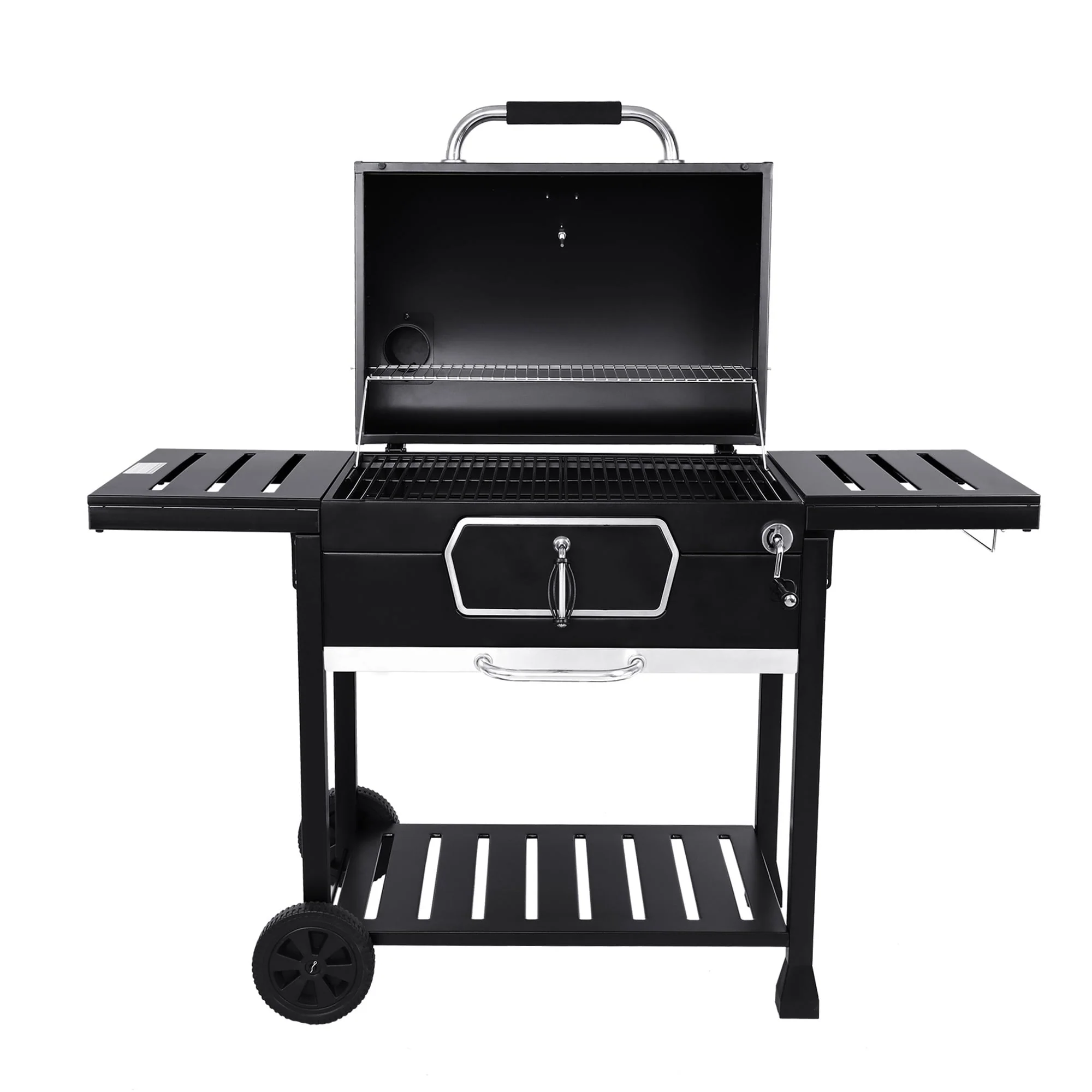 Gourmet 30" CD2030AN Deluxe Charcoal Grill, BBQ Smoker Picnic Camping Patio Backyard Cooking, Black