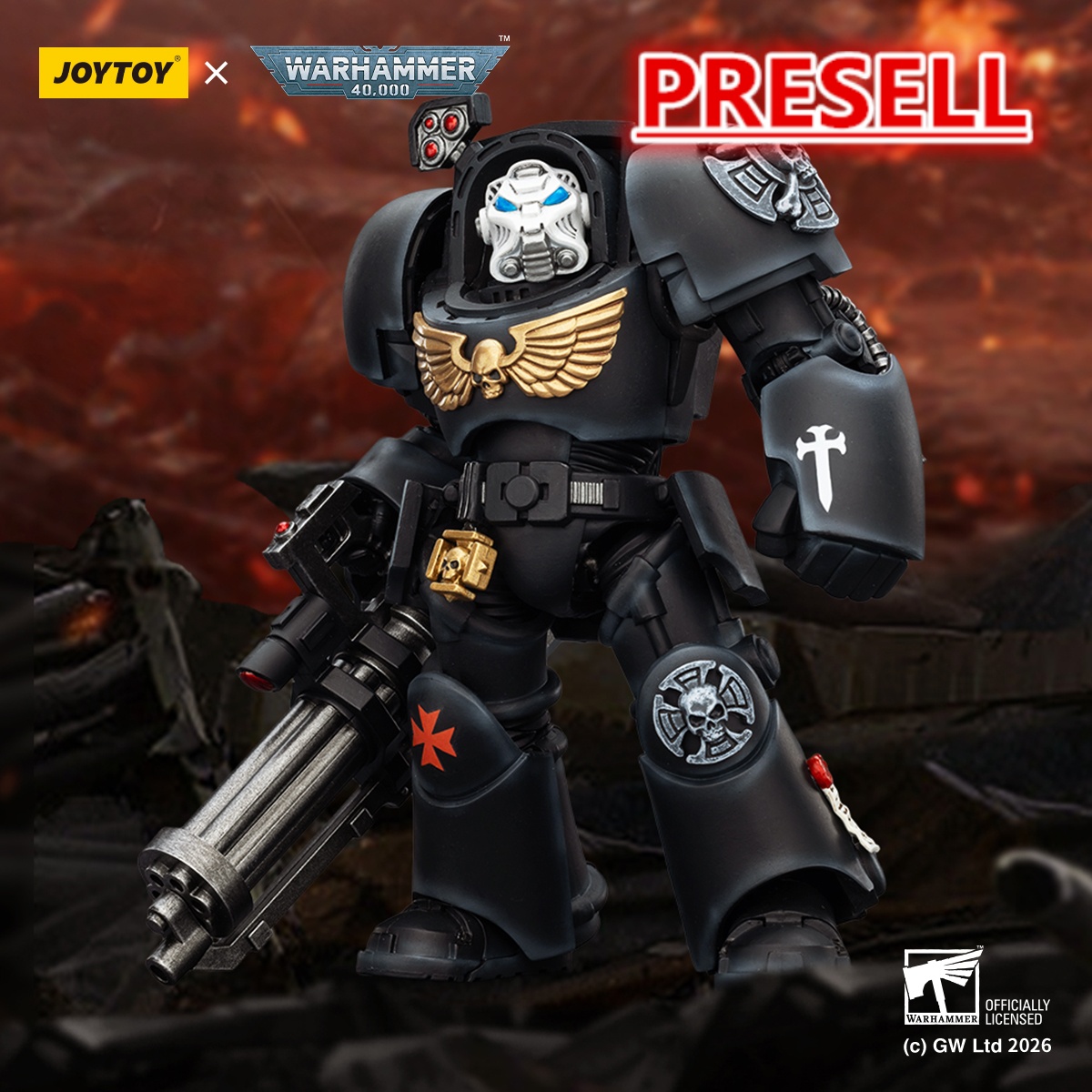 JOYTOY Warhammer 40k 1: 18 Black Templars Terminators - JOYTOY WORLD