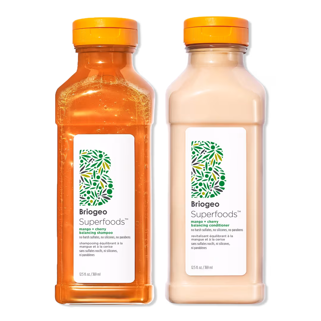 Briogeo  Superfoods Mango + Cherry Balancing Shampoo + Conditioner Duo