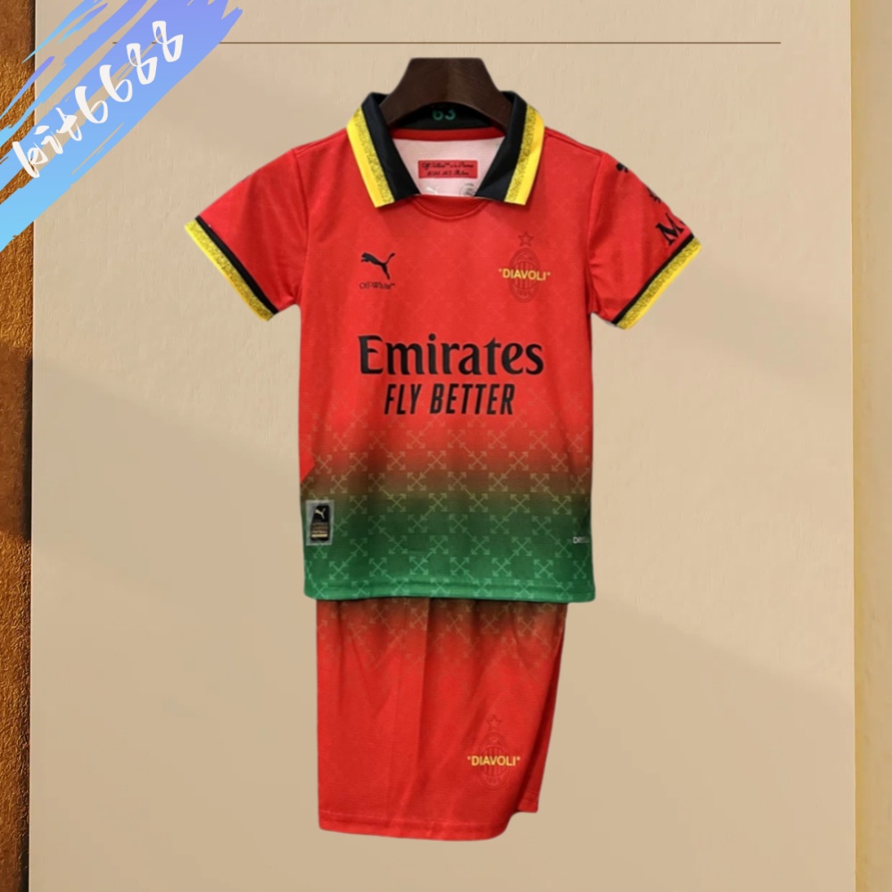 2025/2026 AC Milan Joint Edition Football Shirt (Kids Kit socks)