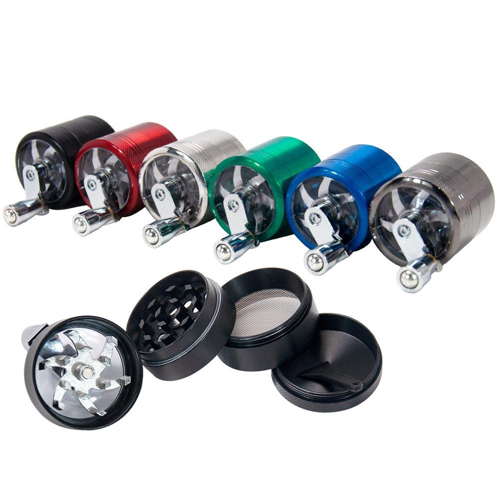 Zinc Alloy 4 Layer Crank Herb Grinder