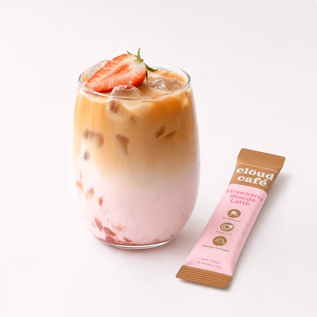 clöud café  Strawberry Blonde Latte Collagen-Infused Beauty Booster