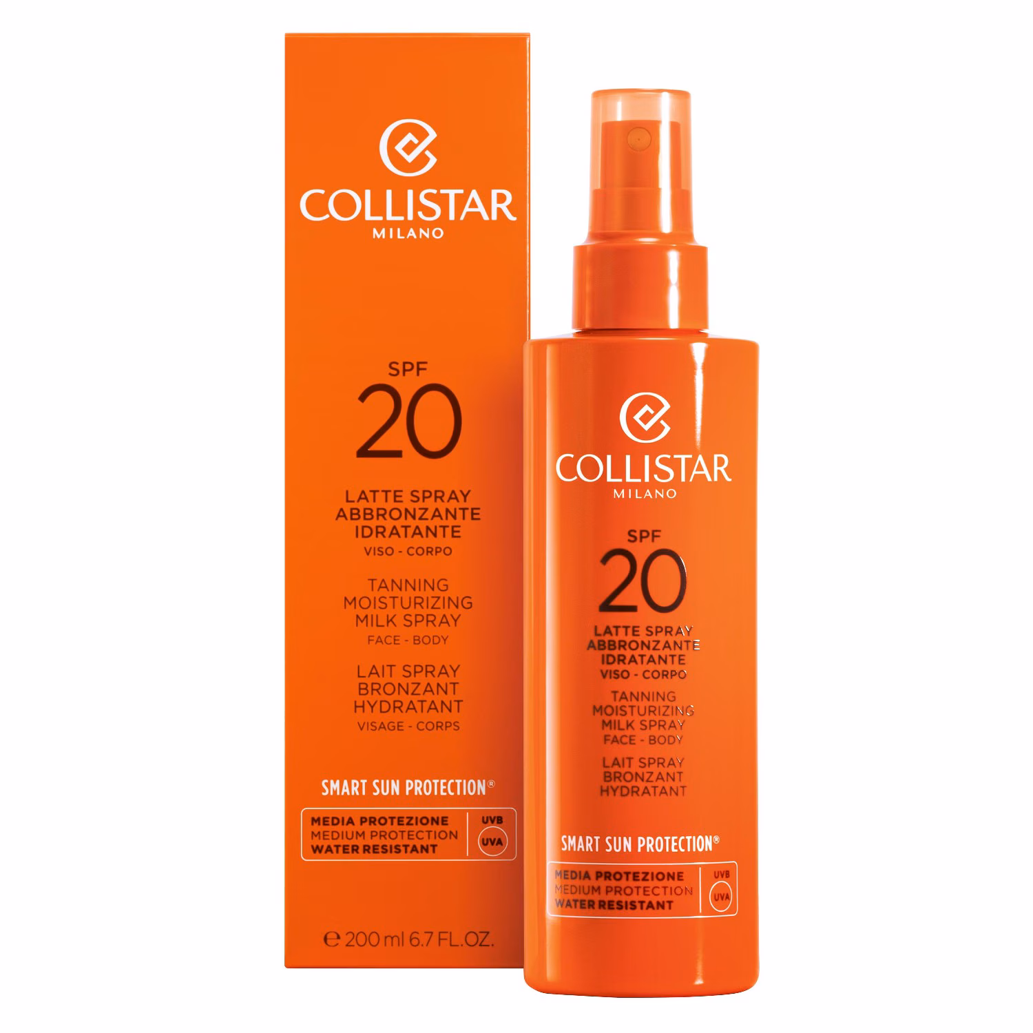 Tanning Moisturizing Milk Spray Face-Body Spf 20