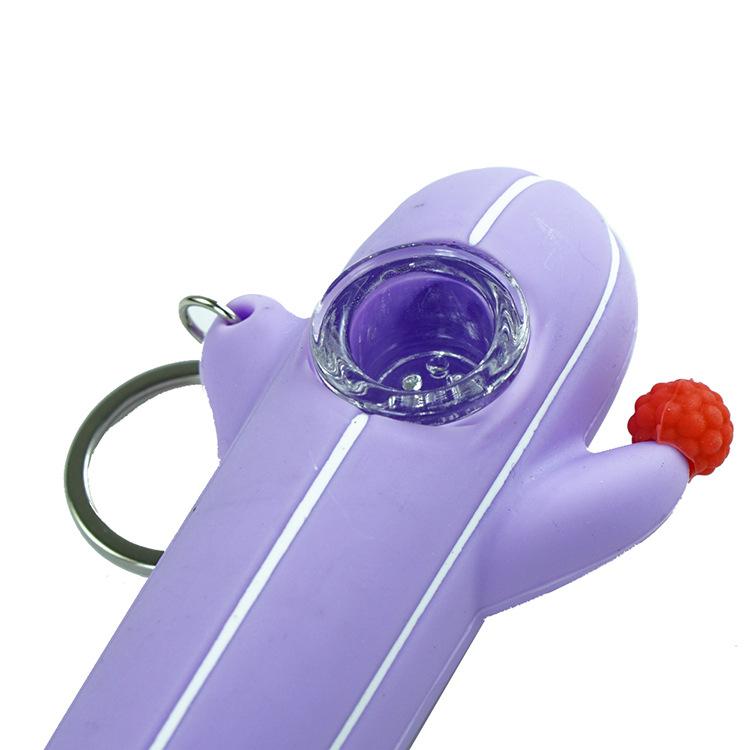 Cactus Silicone Pipe w/ Key Chain