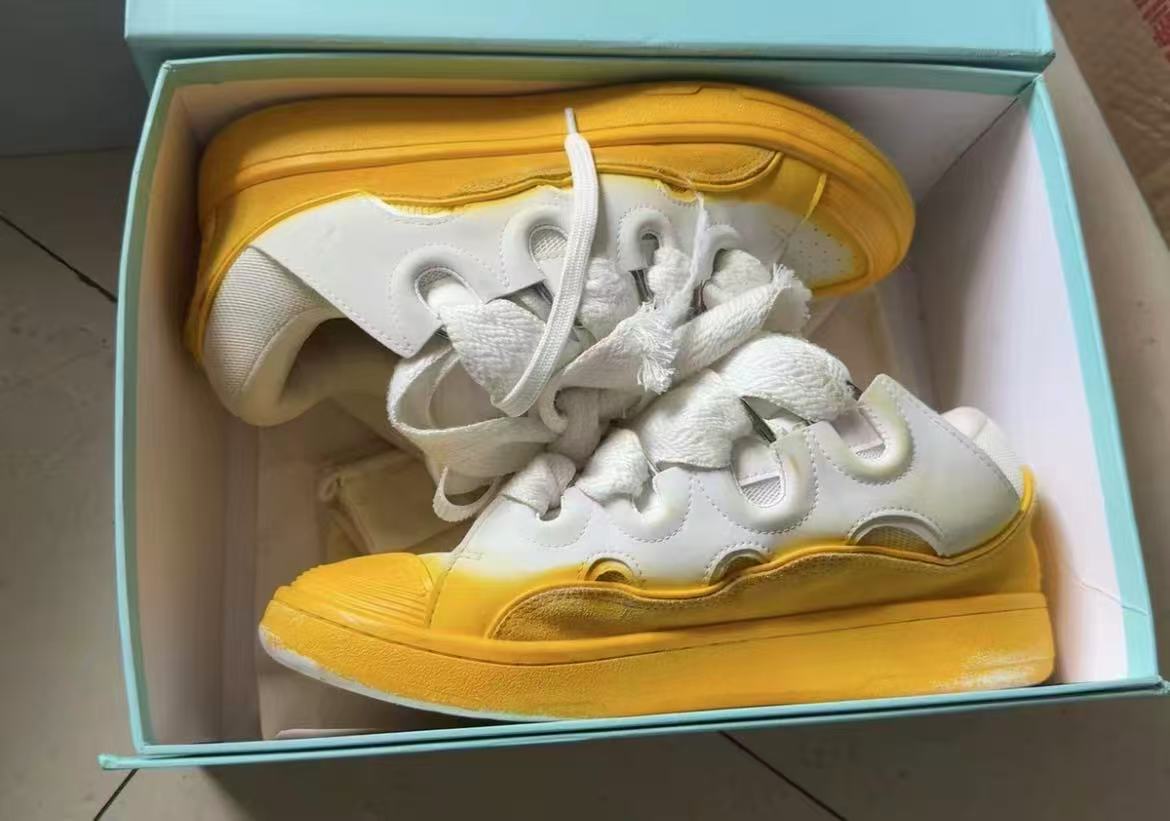 LANVIN yellow sports shoes