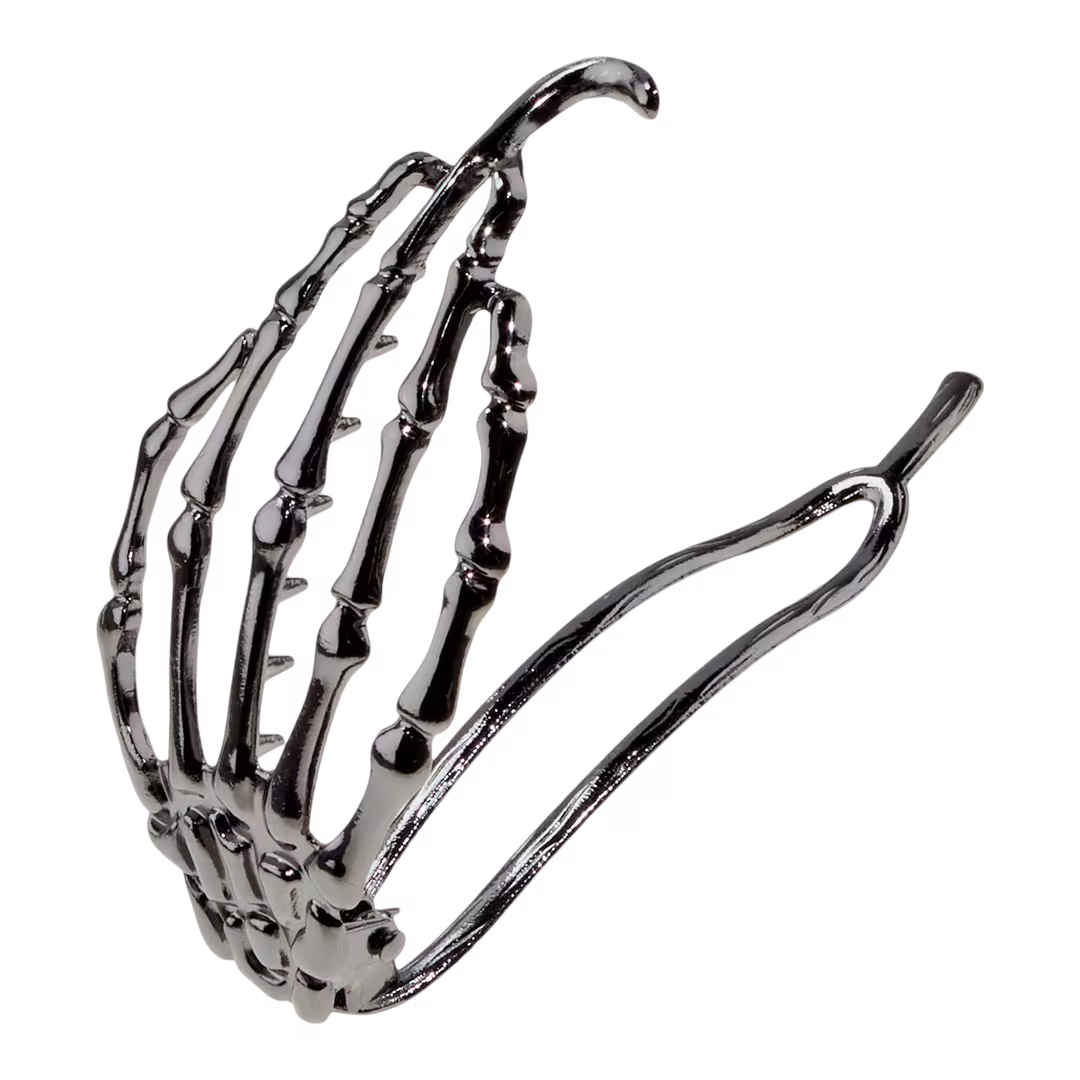 Conair Accessories  Halloween Black Skeleton Hand Metal Hair Clip