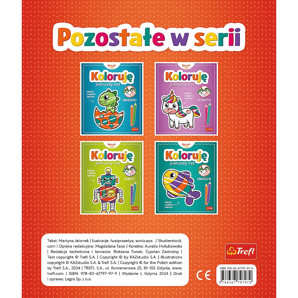 Książka Aktywizująca Bobaski I Miś, Koloruję Pierwszy Raz. Pojazdy