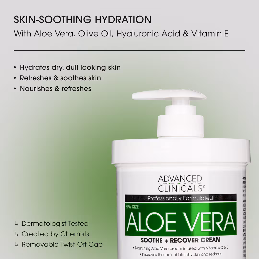 Advanced Clinicals  Aloe Vera Soothe + Recover Cream