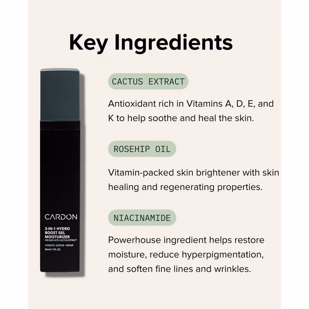 Cardon Skincare  3-in-1 Hydro Boost Gel Moisturizer