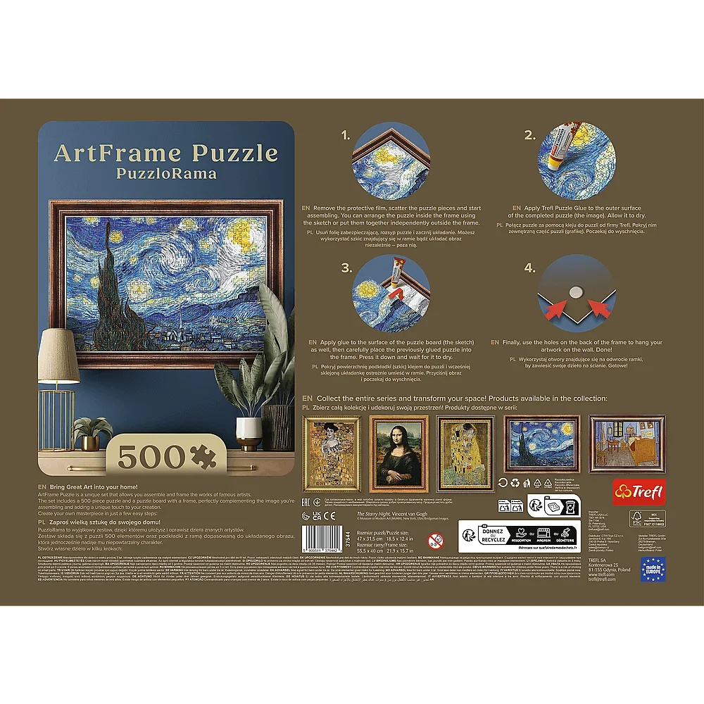Puzzle 500 El. Puzzlorama, Gwiaździsta Noc, Vincent Van Gogh