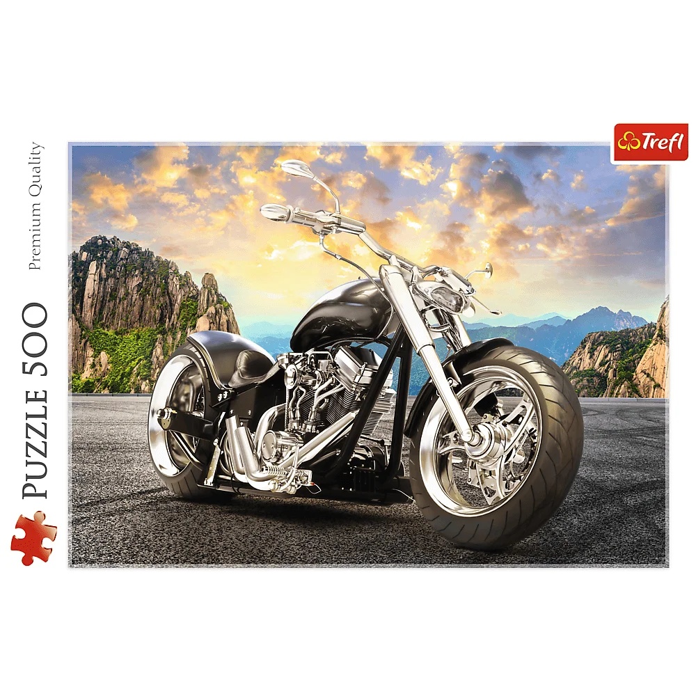 Puzzle 500 El. Czarny Motocykl