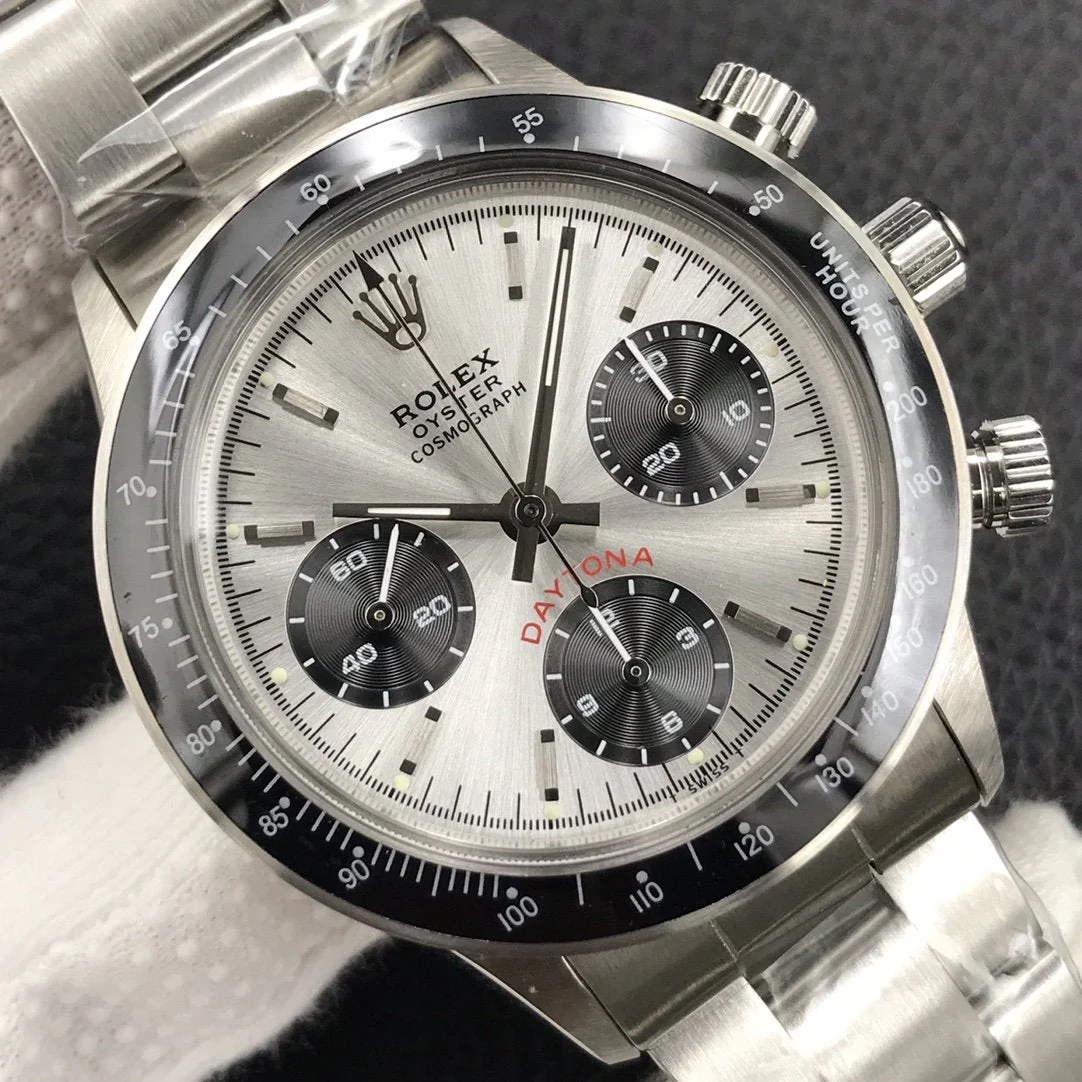 Rolex Watch DAYTONA 38MM VINTAGE BLACK BEZEL SILVER DIAL Watch