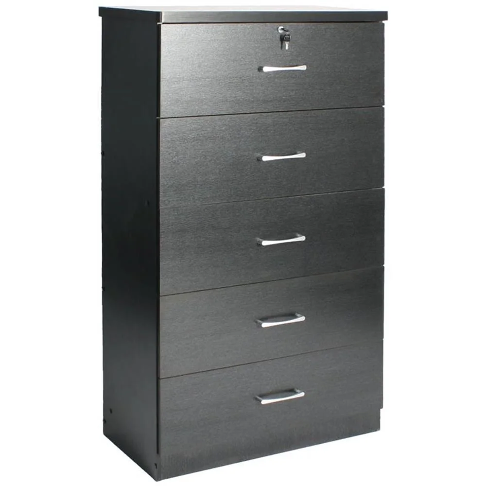 Home Square 3-Piece Set with Twin Bed Tall Chest Bedroom Dresser & Nightstand