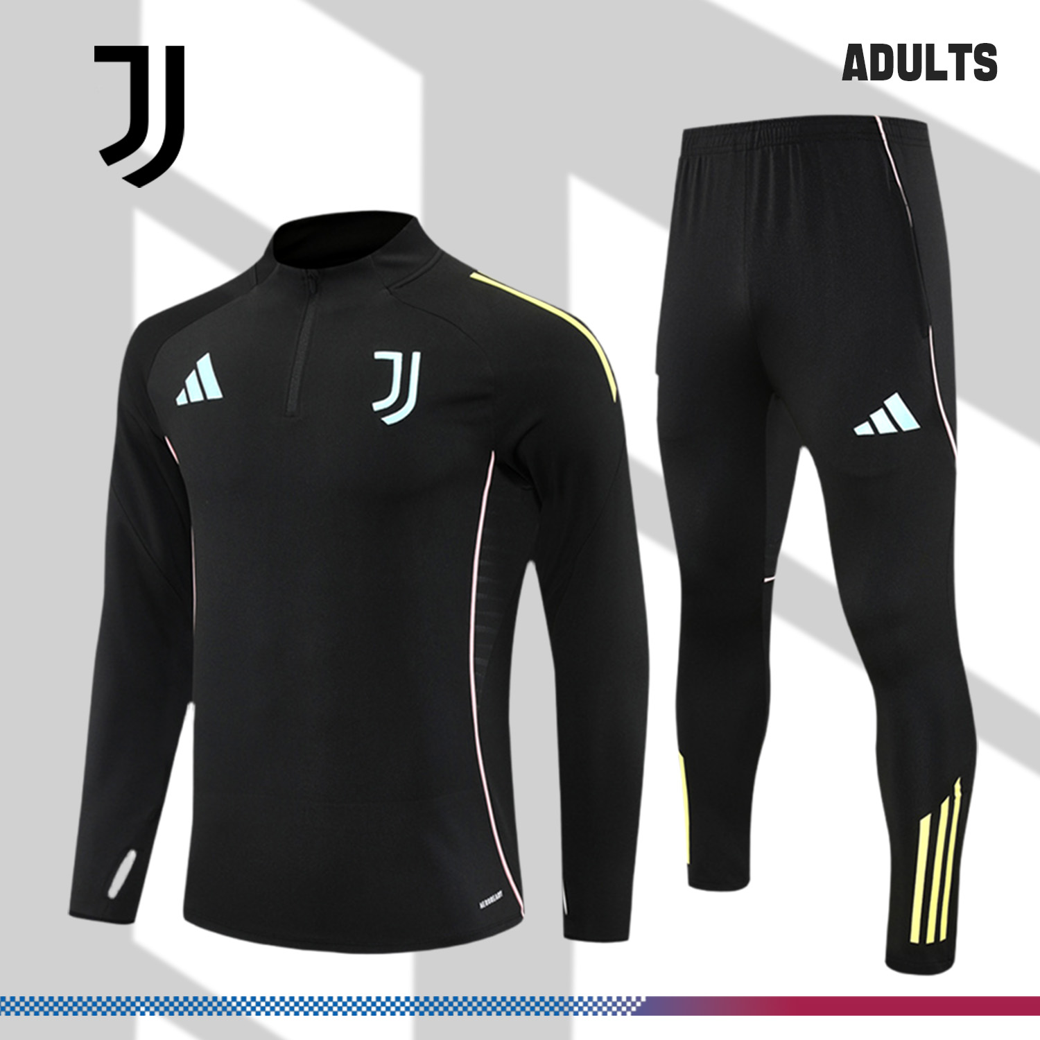 2025/2026 Juventus Adult Half Zip Training Suit (Adult Kit)