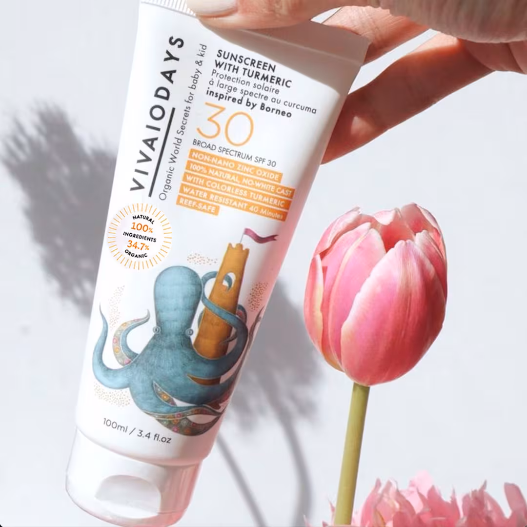 VIVAIODAYS  Turmeric Broad Spectrum 100% Natural Mineral Sunscreen SPF 30