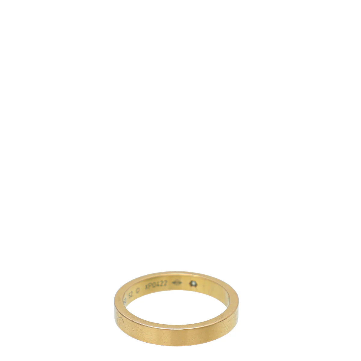 Cartier 18K Pink Gold Diamond C De Cartier Wedding Band Ring 52