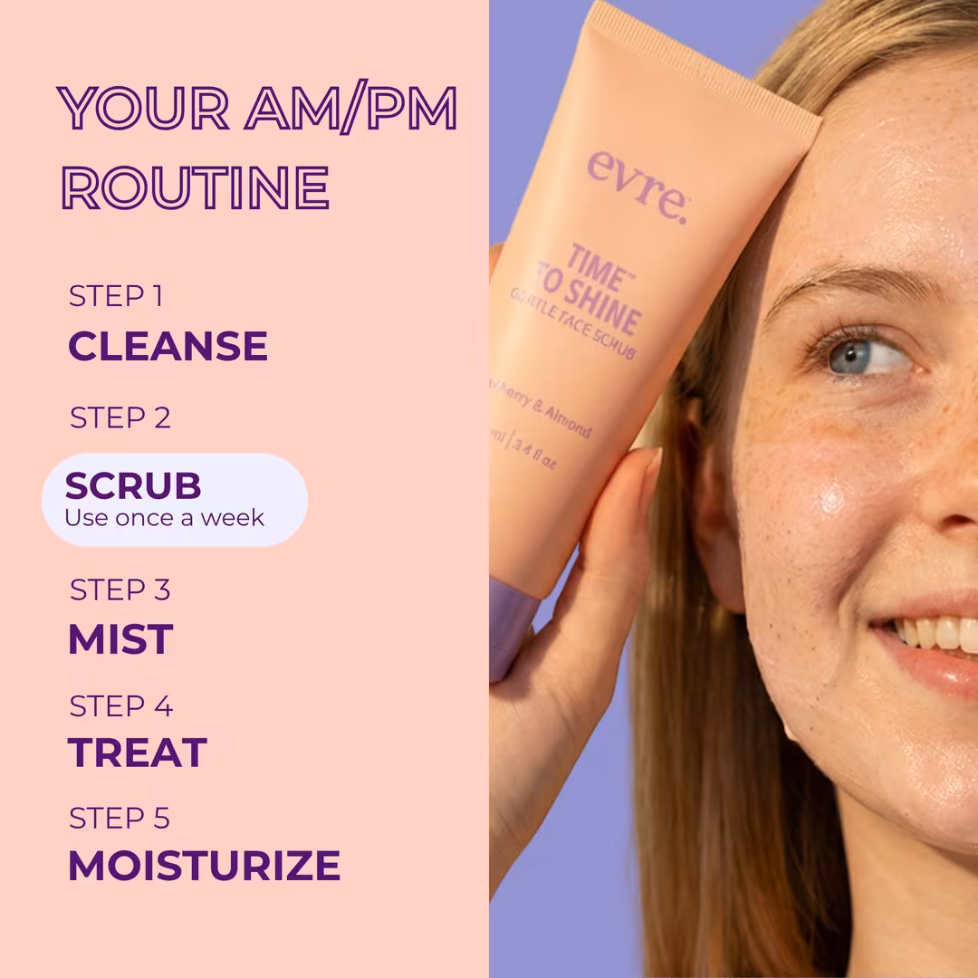 Evre Skincare  Time To Shine Raspberry & Almond Scrub for Teens