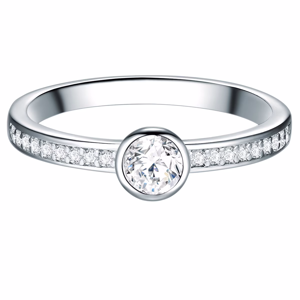 Ring Sterling Silber Zirkonia in Silber