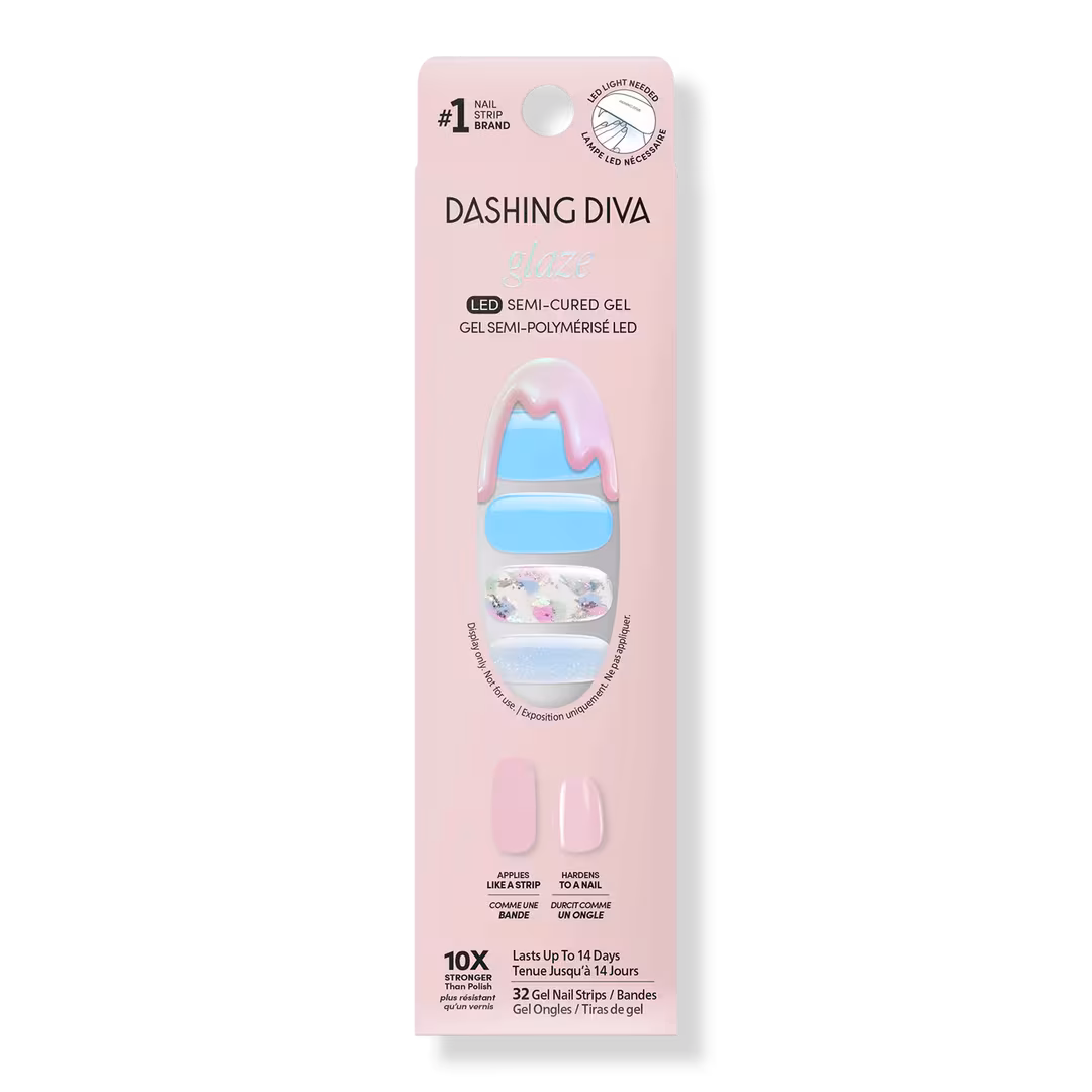 Dashing Diva  GLAZE DESIGN, Semi-Cured Gel Nail Strips