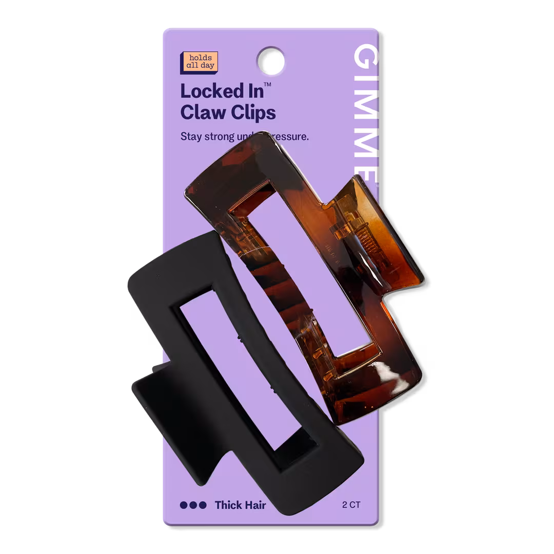 GIMME beauty  Extra Grip Rectangle Claw Clip for Medium Hair