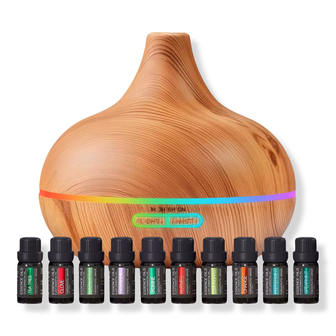 Pure Daily Care  Ultrasonic Aromatherapy Home Diffuser with 10 Essential Oils Set