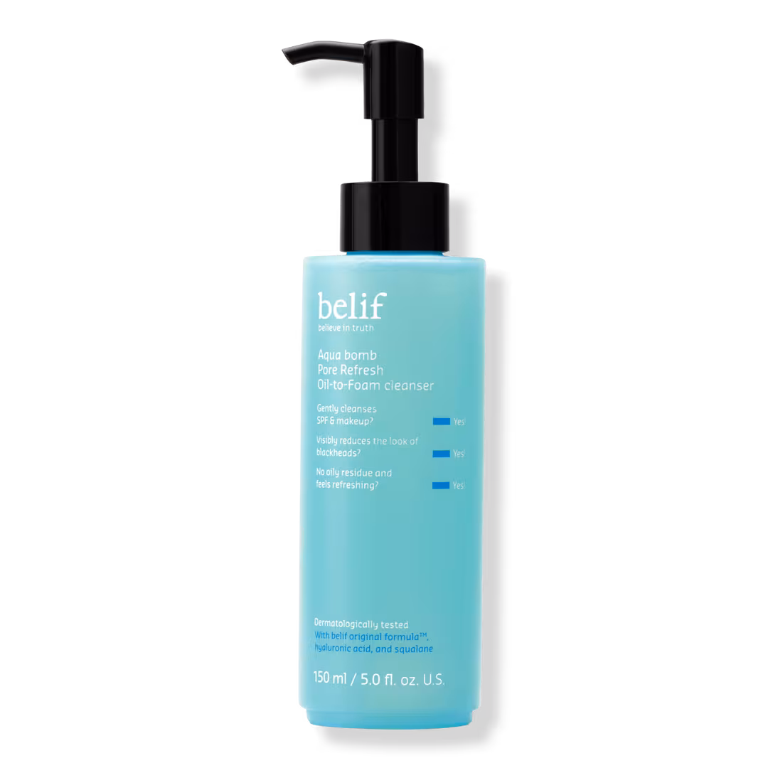 belif  Aqua Bomb Pore Refresh Oil-to-Foam Cleanser