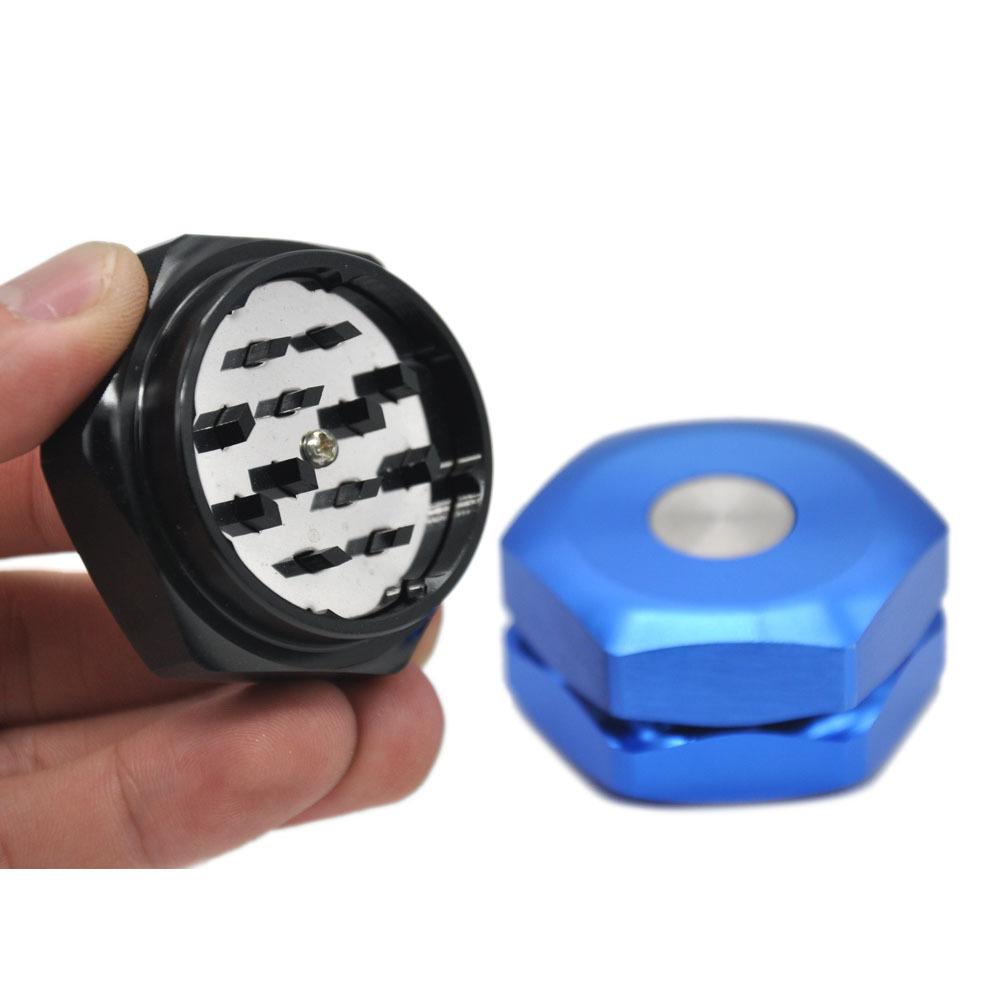 Hexagon Novelty Herb Grinder 2 Layer 50MM (4 Color)