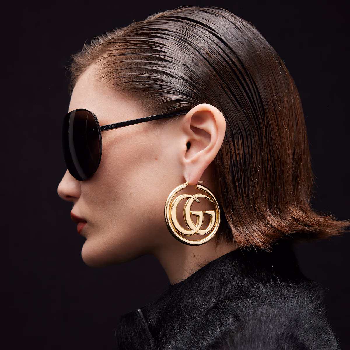 Gucci GG Marmont hoop earrings