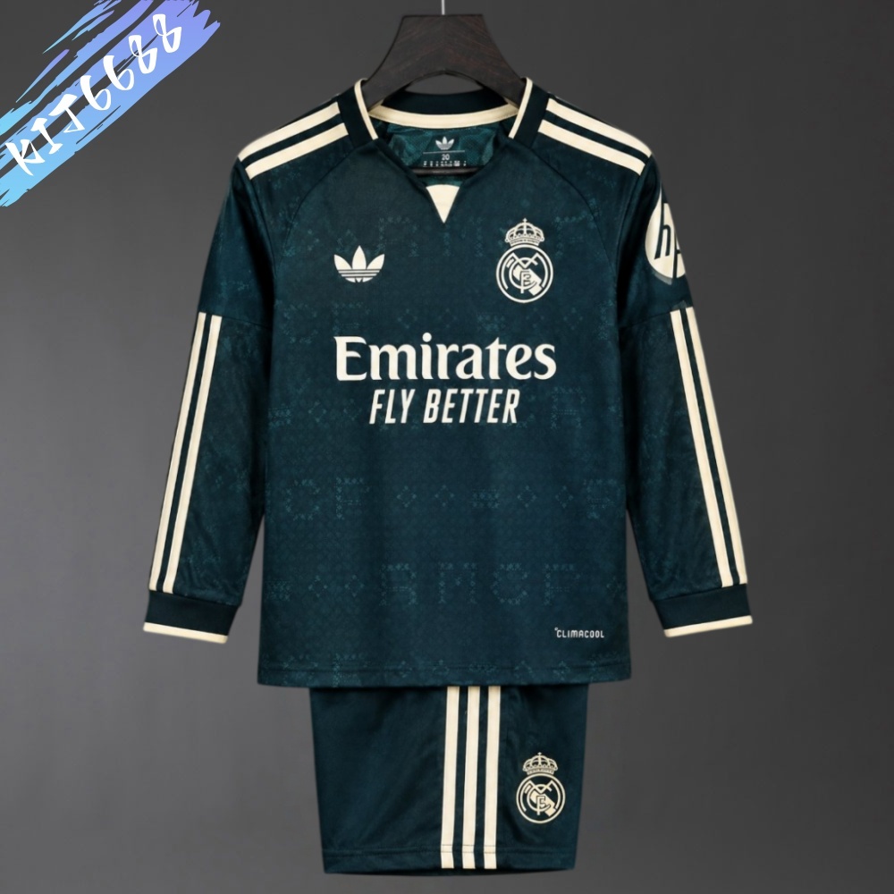 2026/2027 Real Madrid Away Long Sleeve Football Kids Kit socks