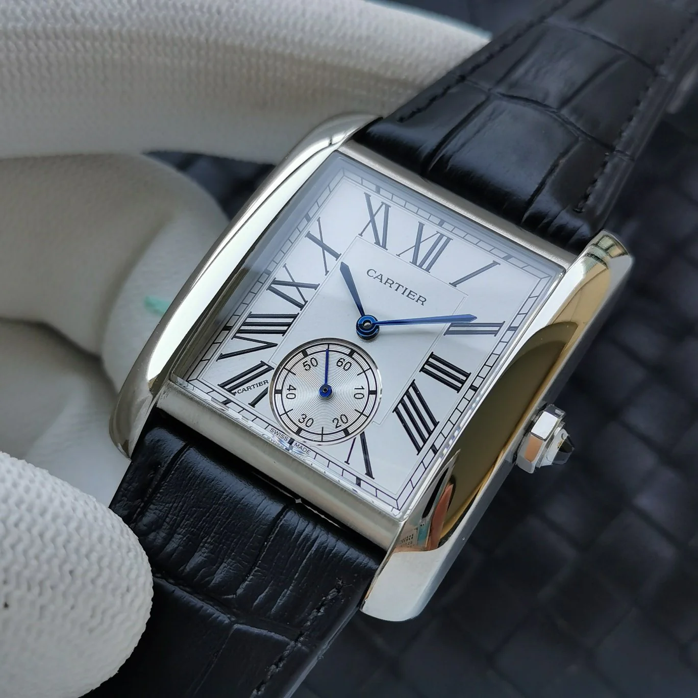 Cartier Watch TANK MC SECOND TIME STEEL CASE