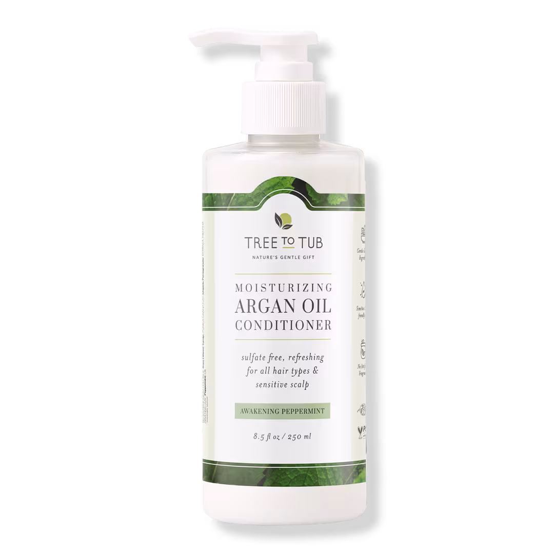 Tree To Tub  Moisturizing Argan Oil Conditioner in Peppermint Scent for All Hair Types