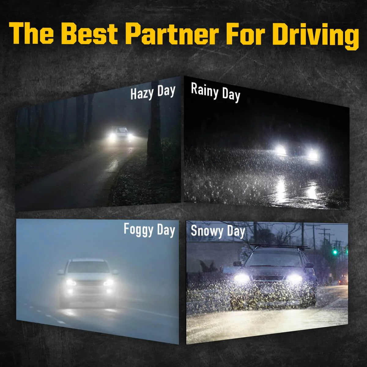 Lasfit H8 H9 H11 LED Headlight Bulbs,High/Low Beam/Fog Light H11 LED Bulbs 50W 5000LM 6000K | 2 Bulbs