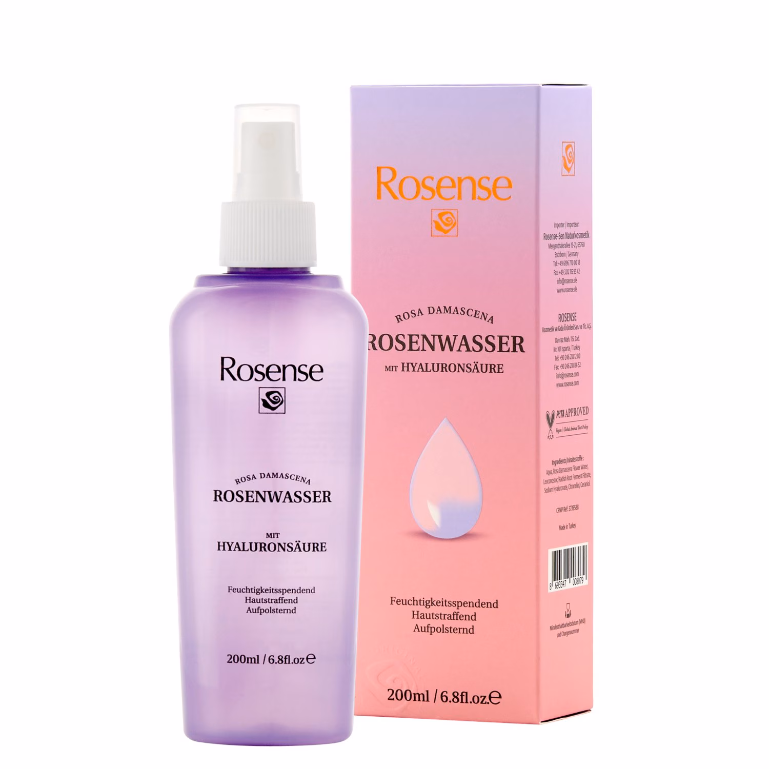 Rosenwasser mit Hyaluronsäure