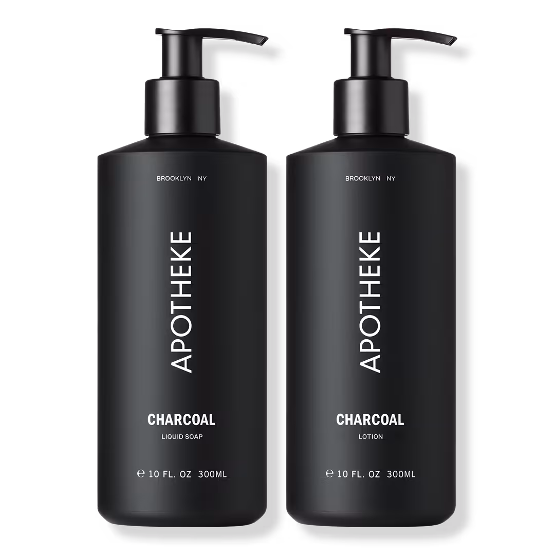 APOTHEKE  Charcoal Liquid Soap and Lotion Set