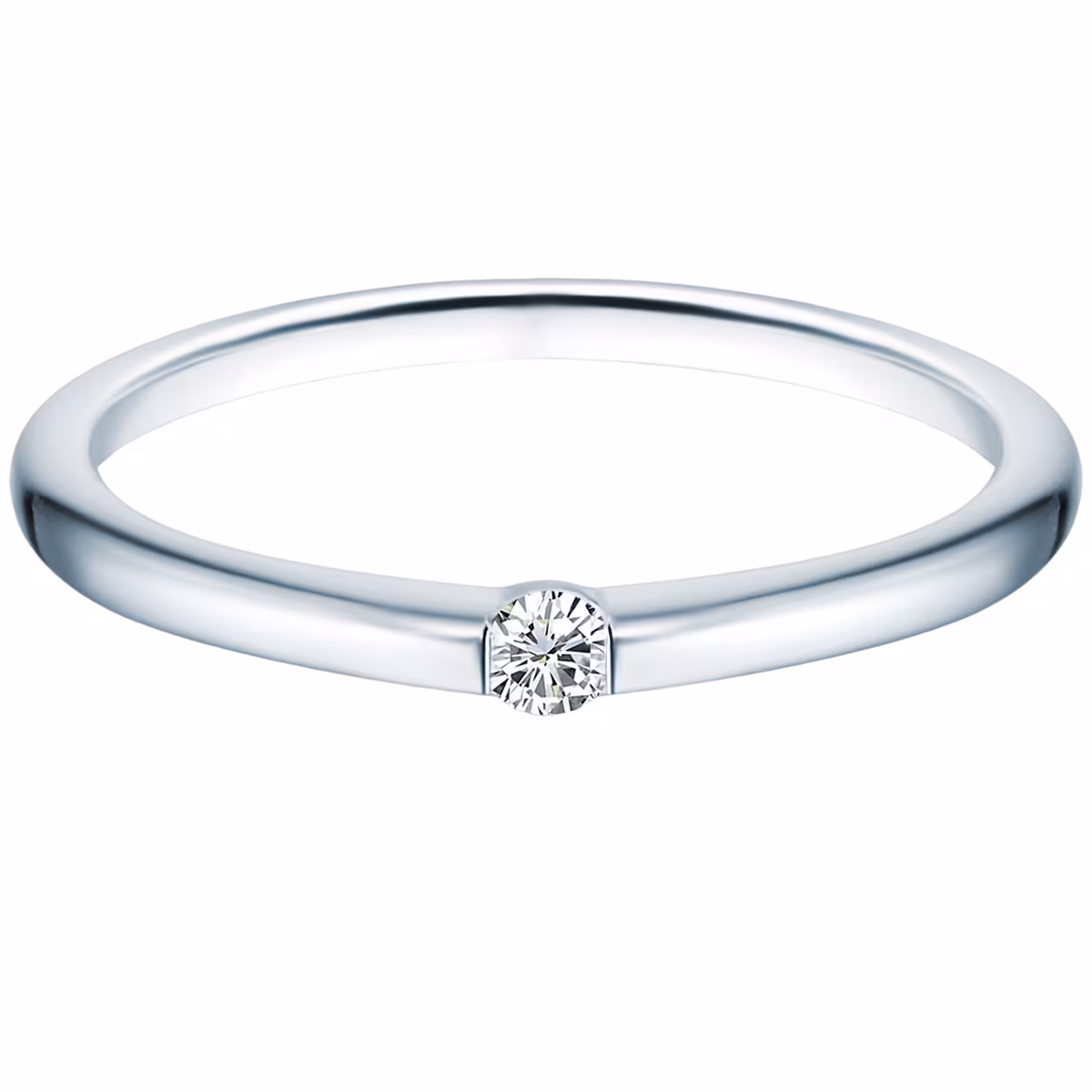 Ring aus Sterling Silber in silber mit Zirkonia