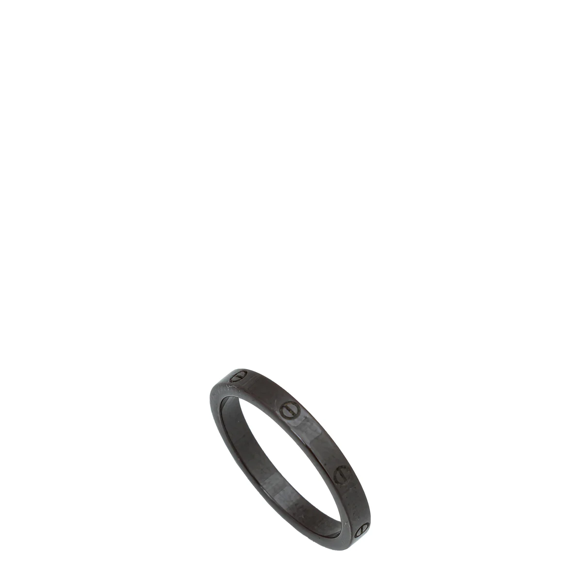 Cartier 18K Pink Gold Ceramic Love 3 Hoops Ring 50