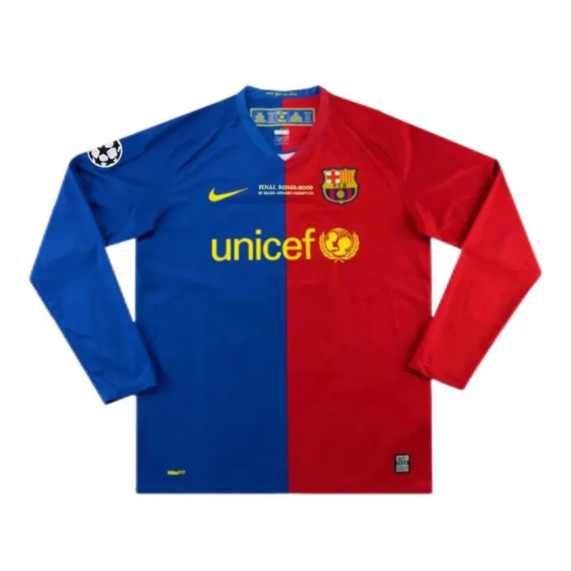 08-09 Barcelona  UCL Final Retro Long Sleeve Home